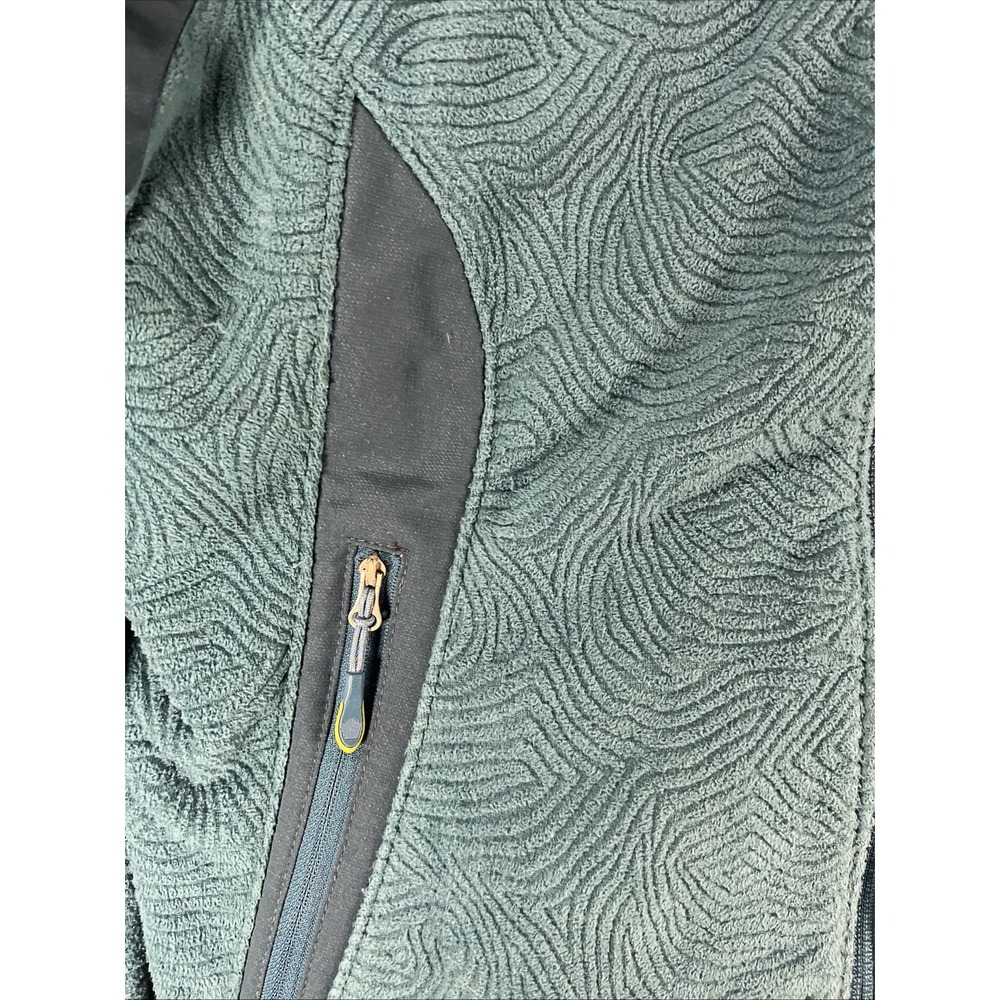 L.L. Bean Women's Full-Zip Fleece Jacket Teal Swirl Pattern Size Small Regular - Picture 2 of 13